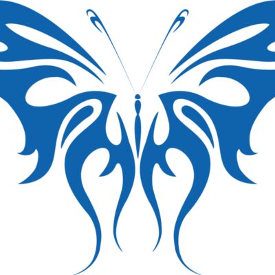 Blue tattoo butterfly Thumbnail