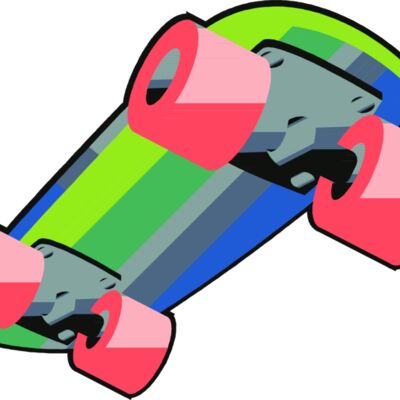 Rainbow skateboard Thumbnail