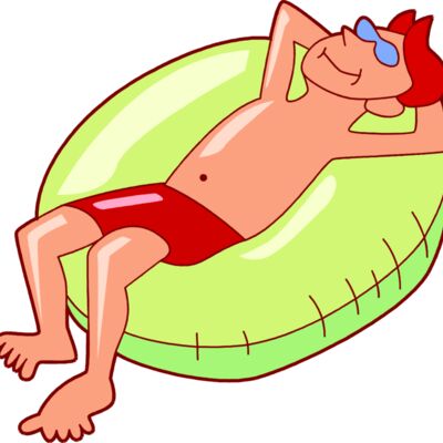 Man floating in pool Thumbnail